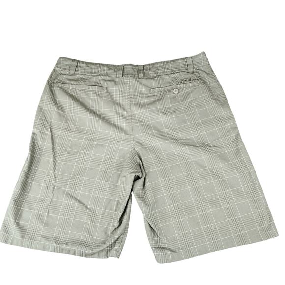 O'Neill Hybrid Board Shorts Men 38 Gray Plaid Flat Front Wicking Swim Beach 11" - Picture 2 of 10